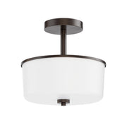 Maxim 5692WTOI Fuller 2 Light Semi Flush/Pendant Convertible | Oil Rubbed Bronze