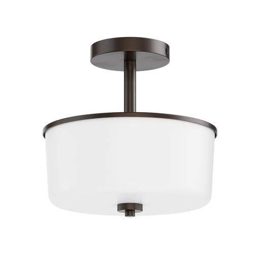 Maxim 5692WTOI Fuller 2 Light Semi Flush/Pendant Convertible | Oil Rubbed Bronze