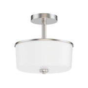 Maxim 5692WTSN Fuller 2 Light Semi Flush/Pendant Convertible | Satin Nickel