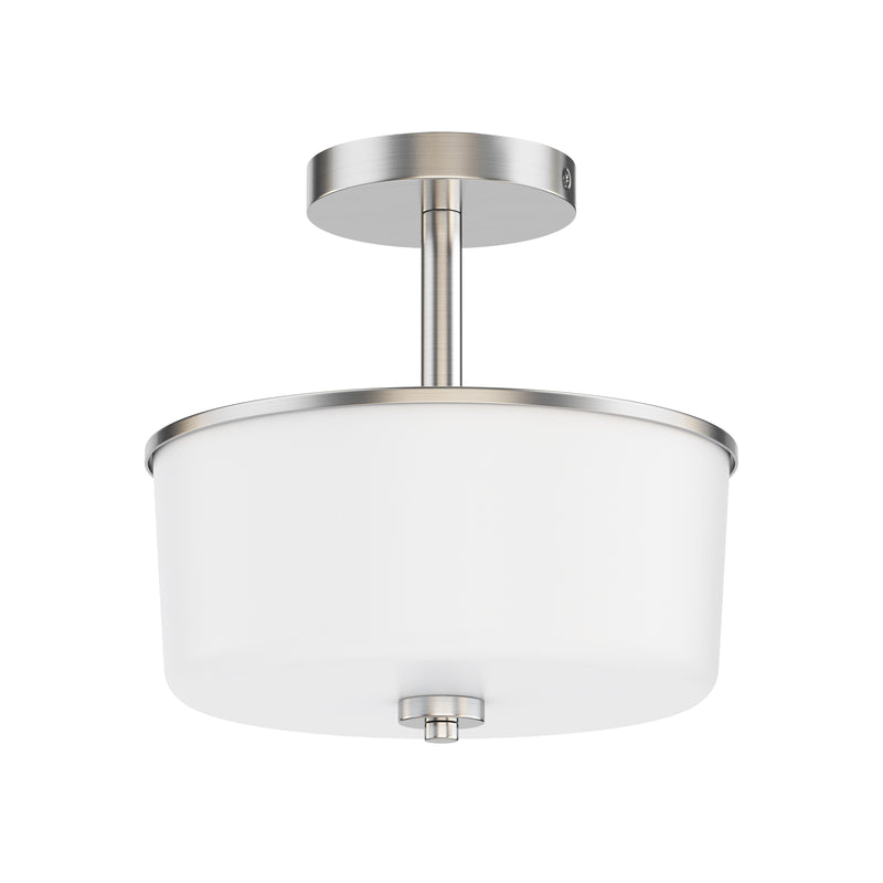 Maxim 5692WTSN Fuller 2 Light Semi Flush/Pendant Convertible | Satin Nickel