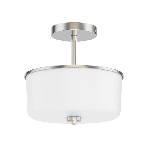 Maxim 5692WTSN Fuller 2 Light Semi Flush/Pendant Convertible | Satin Nickel