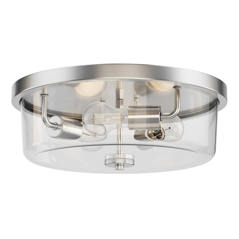 Maxim 5693CLSN Fuller 3 Light Flush Mount | Satin Nickel