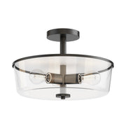Maxim 5695CLBK Fuller 3 Light Semi Flush/Pendant Convertible | Black