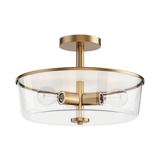 Maxim 5695CLNAB Fuller 3 Light Semi Flush/Pendant Convertible | Natural Aged Brass