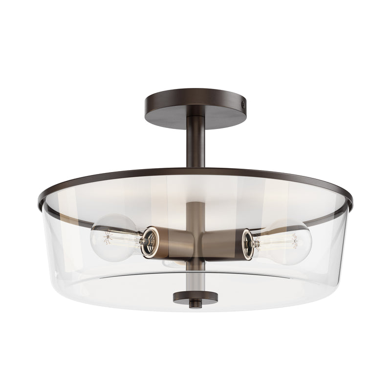Maxim 5695CLOI Fuller 3 Light Semi Flush/Pendant Convertible | Oil Rubbed Bronze
