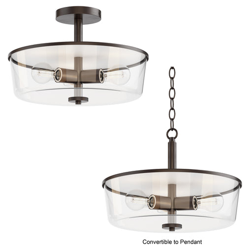 Maxim 5695CLOI Fuller 3 Light Semi Flush/Pendant Convertible | Oil Rubbed Bronze