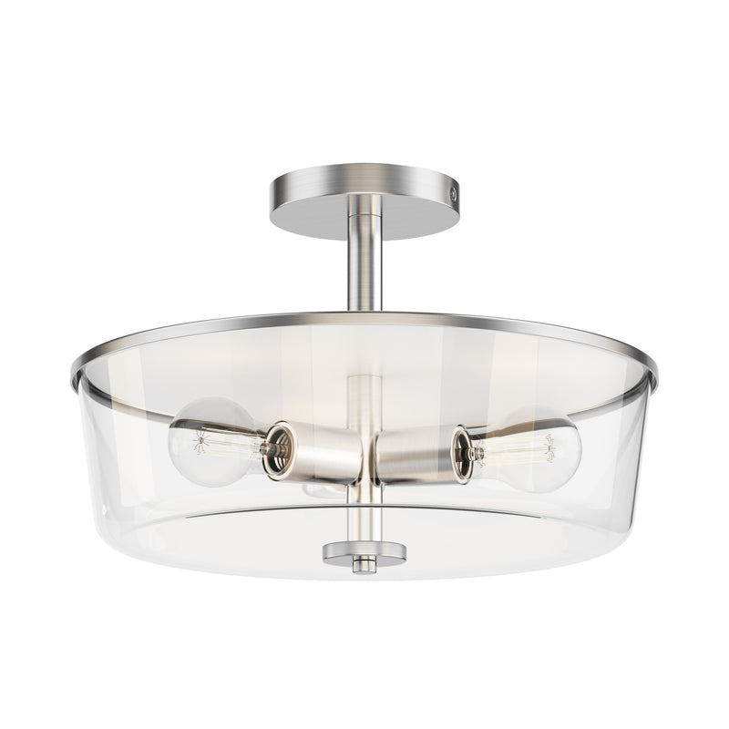Maxim 5695CLSN Fuller 3 Light Semi Flush/Pendant Convertible | Satin Nickel