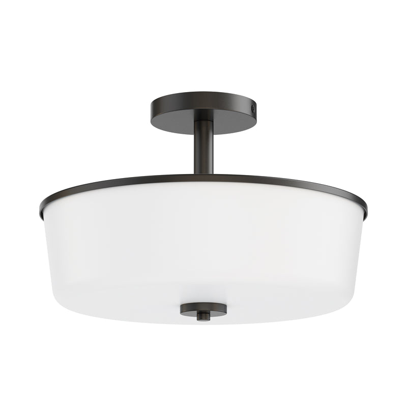 Maxim 5695WTBK Fuller 3 Light Semi Flush/Pendant Convertible | Black