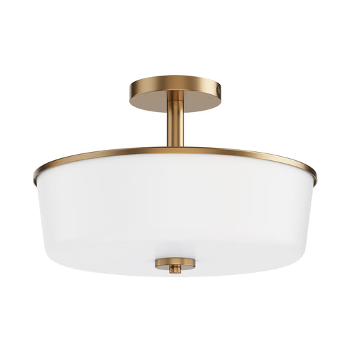 Maxim 5695WTNAB Fuller 3 Light Semi Flush/Pendant Convertible | Natural Aged Brass