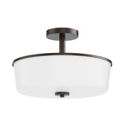 Maxim 5695WTOI Fuller 3 Light Semi Flush/Pendant Convertible | Oil Rubbed Bronze