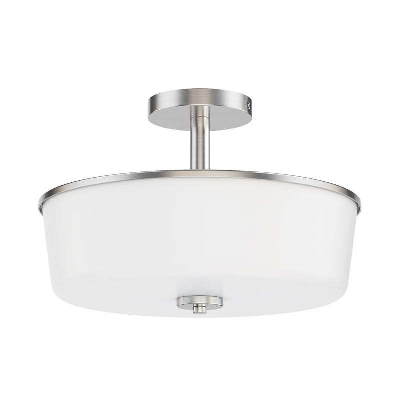 Maxim 5695WTSN Fuller 3 Light Semi Flush/Pendant Convertible | Satin Nickel