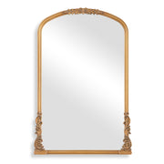 Evara Antique Gold Mirror | Classic Ornate Baroque Arch Engineered Wood Frame Mirror (24 in. W x 36 in. H x 1 in. D)