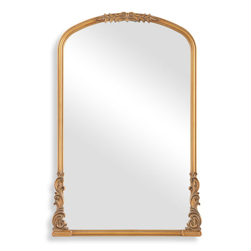 Evara Antique Gold Mirror | Classic Ornate Baroque Arch Engineered Wood Frame Mirror (24 in. W x 36 in. H x 1 in. D)