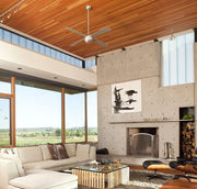 Modern Fan Company Ball 52 in. Brushed Aluminum Ceiling Fan with Aluminum Blades and Remote Control - ALCOVE LIGHTING