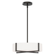 Maxim 57945WTBK Dexter 15" LED Flush MountPendant Convertibie | Black
