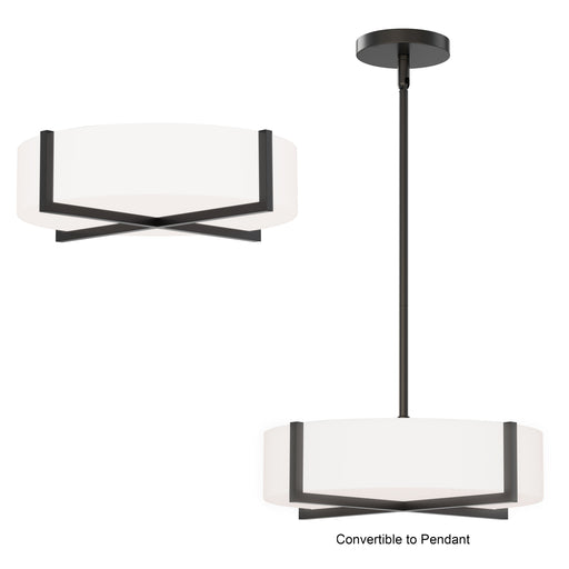 Maxim 57945WTBK Dexter 15" LED Flush MountPendant Convertibie | Black