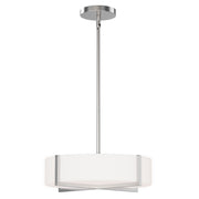 Maxim 57945WTSN Dexter 15" LED Flush MountPendant Convertibie | Satin Nickel