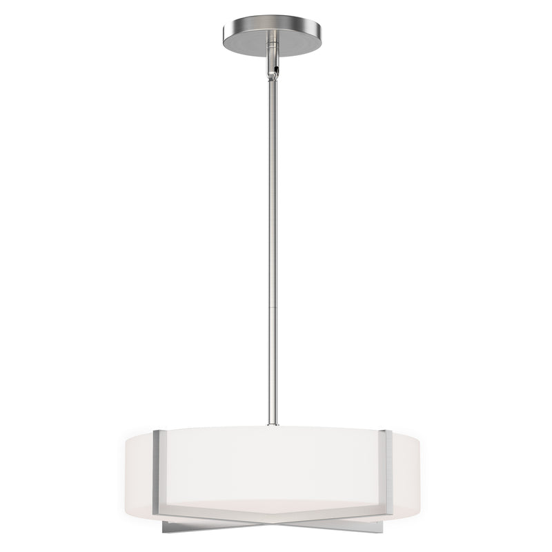 Maxim 57945WTSN Dexter 15" LED Flush MountPendant Convertibie | Satin Nickel