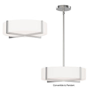 Maxim 57945WTSN Dexter 15" LED Flush MountPendant Convertibie | Satin Nickel