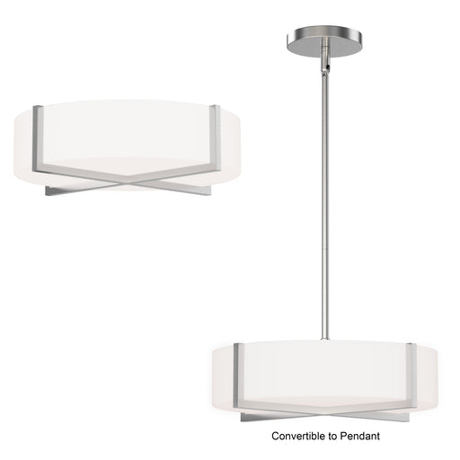 Maxim 57945WTSN Dexter 15" LED Flush MountPendant Convertibie | Satin Nickel