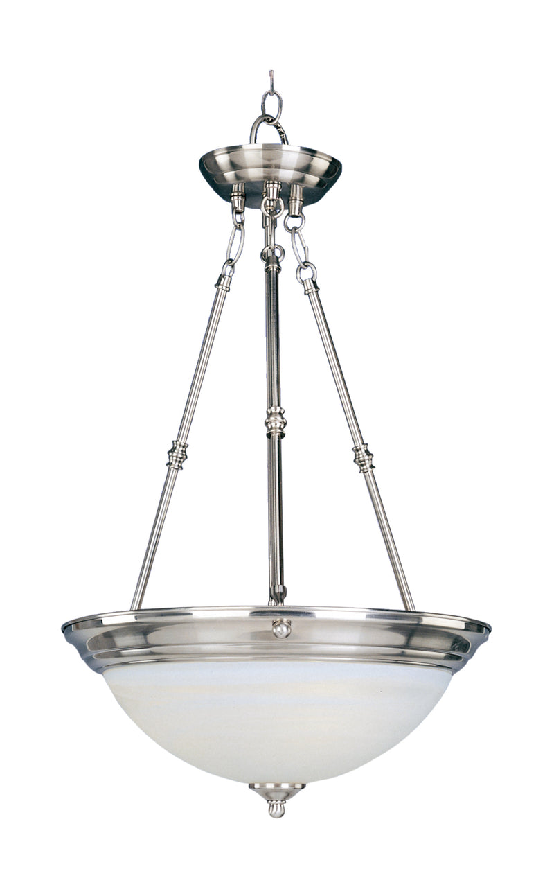 Maxim 5845MRSN Essentials 3 Light Invert Bowl Pendant | Satin Nickel