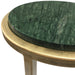 Parlen Accent Table | Aged Gold Iron and Dark Green Marble Top (10 in. W x 24 in. H)