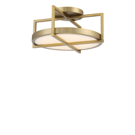 Minka Lavery Boada 14" LED Semi Flush Mount-Soft Brass - ALCOVE LIGHTING