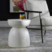 Uttermost Inhale Cast White Accent Table - ALCOVE LIGHTING