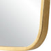 Zenval Gold Leaf Mirror | Modern Iron Frame Bathroom Vanity Mirror (22 in. W x 34 in. H x 1 in. D)