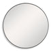 Arculo Satin Black Mirror | Modern Round Aluminum Frame Bathroom Vanity Mirror (34 in. W x 34 in. H x 2 in. D)