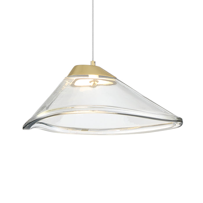 George Kovacs P5401-718-L Sneer LED Mini Pendant Light -Coal and Sun Gold