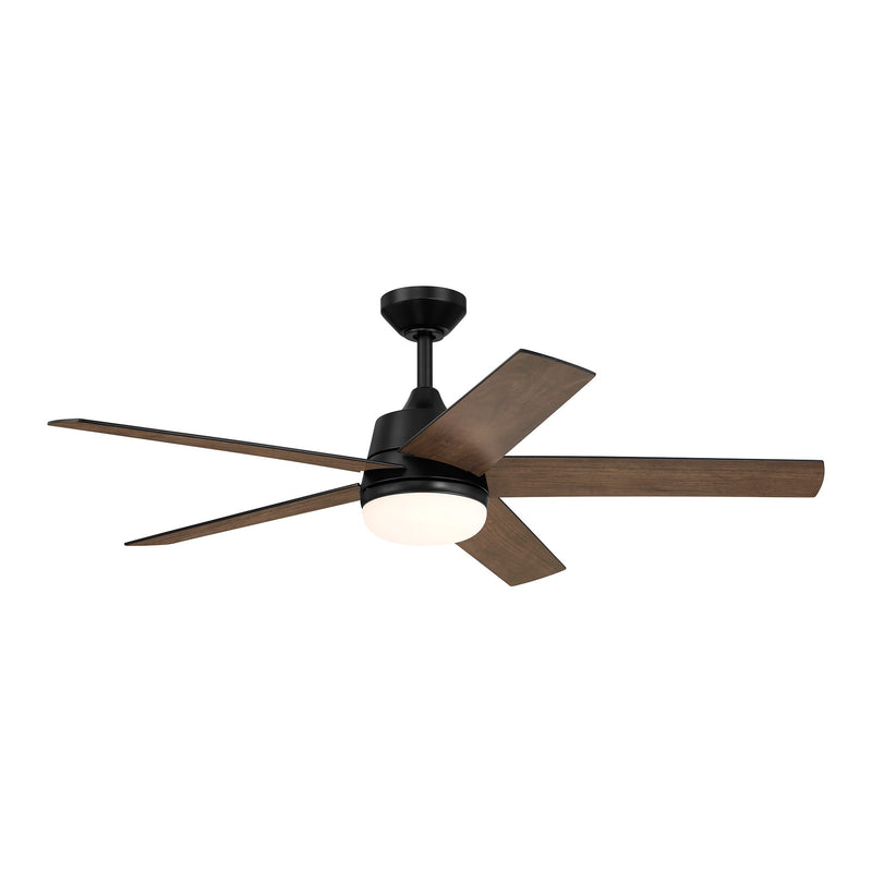 Astrea 52 in. Smart Matte Black Modern Ceiling Fan with LED Light and Remote