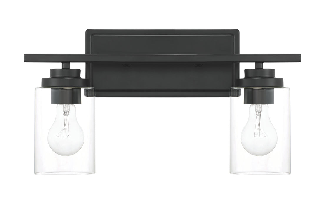 Craftmade 20417FB2 Clark 2 Light Vanity -Flat Black