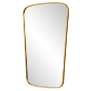 Zenval Gold Leaf Mirror | Modern Iron Frame Bathroom Vanity Mirror (22 in. W x 34 in. H x 1 in. D)