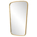 Zenval Gold Leaf Mirror | Modern Iron Frame Bathroom Vanity Mirror (22 in. W x 34 in. H x 1 in. D)