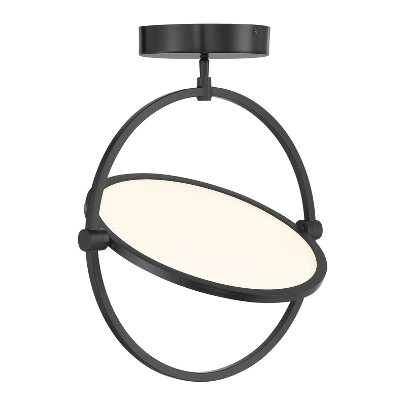 George Kovacs P5545-66A-L Studio 23 LED Semi Flush Light -Coal