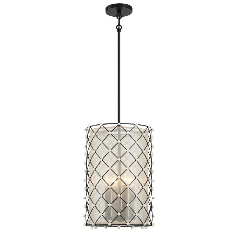 Minka Lavery Sheer Elegance 4 Light Pendant-Coal