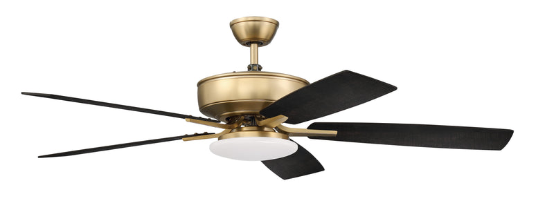 Craftmade P112SB5-52BWNFB Pro Plus 112 LED Ceiling Fan -Satin Brass - ALCOVE LIGHTING