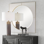 Uttermost Cyprus White Square Mirror - ALCOVE LIGHTING