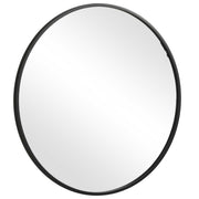 Bravik Matte Black Mirror | Modern Round Engineered Polymer Frame Bathroom Vanity Mirror (37 in. W x 37 in. H x 1 in. D)