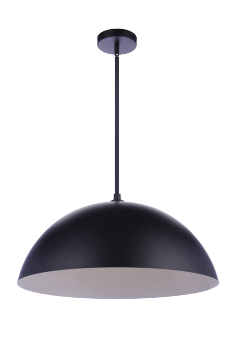 Craftmade P1000FB-LED 23.25” Diameter Sculptural Statement Dome Pendant -Flat Black