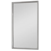 Altivus Stainless Steel Mirror | Modern Rectangle Steel Frame Bathroom Vanity Mirror (18 in. W x 30 in. H x 1 in. D)