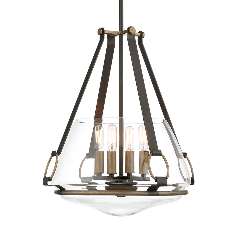 Minka Lavery Eden Valley 4 Light Convertible Pendant-Smoked Iron