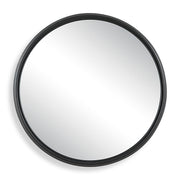 Velra Matte Black Mirror | Modern Round Engineered Polymer Frame Bathroom Vanity Mirror (32 in. W x 32 in. H x 2 in. D)