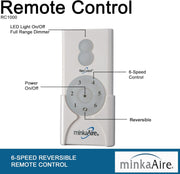 Minka Aire F862L-WHF Pinup 60" Flat White LED Ceiling Fan with Remote - ALCOVE LIGHTING