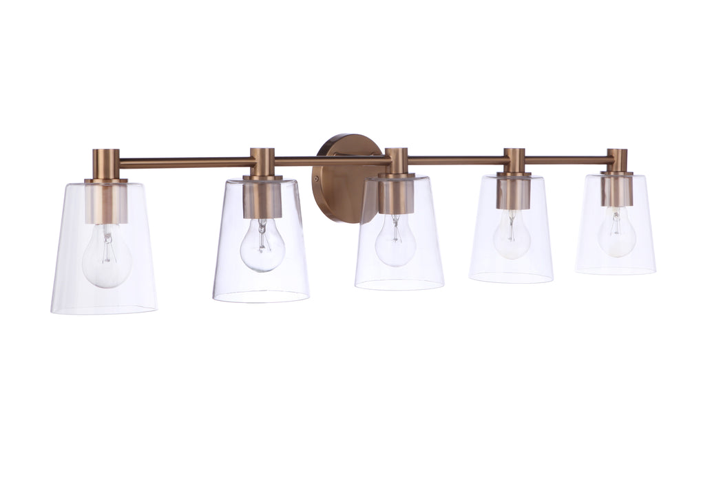 Craftmade 12642SB5 Emilio 5 Light Wall Sconce -Satin Brass