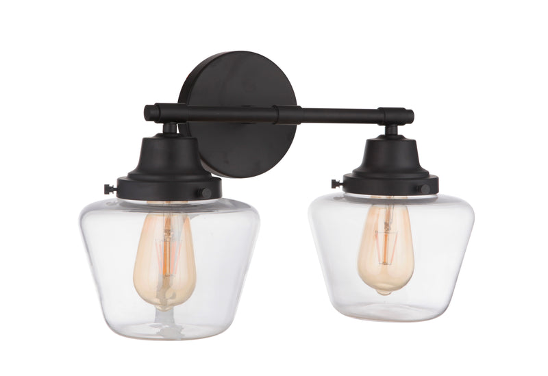 Craftmade 19518FB2 Essex 2 Light Bathroom Vanity Light -Flat Black
