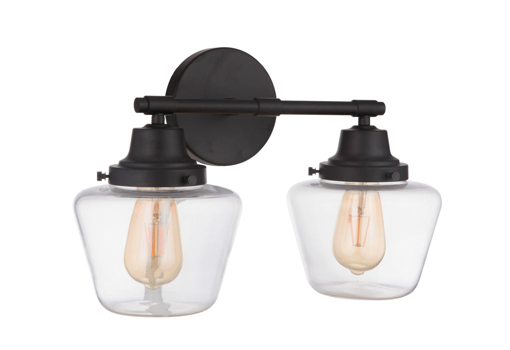 Craftmade 19518FB2 Essex 2 Light Vanity -Flat Black