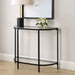Orluna Console Table | Satin Black with Tempered Glass Shelves (36 in. W x 30 in. H x 12 in. D)