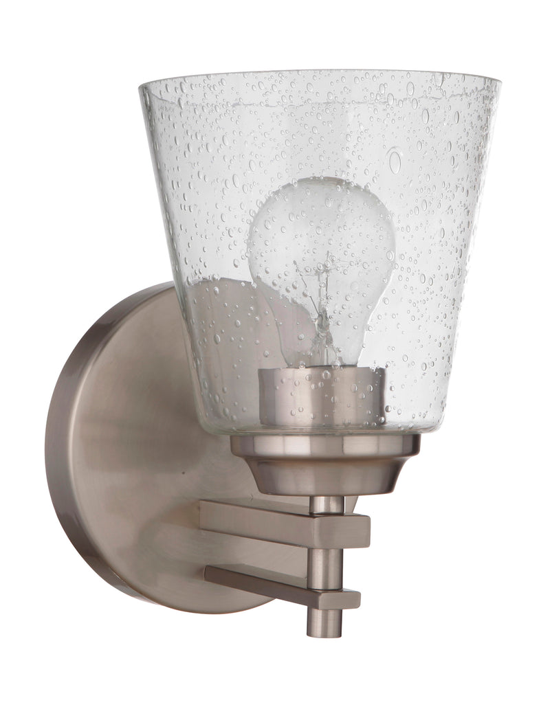 Craftmade 19606BNK1 Drake 1 Light Wall Light Sconce -Brushed Polished Nickel